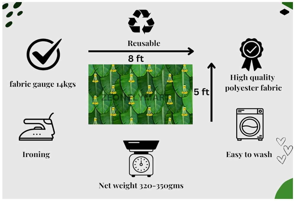 Banana Leaf Curtain Backdrop Decorations Cloths